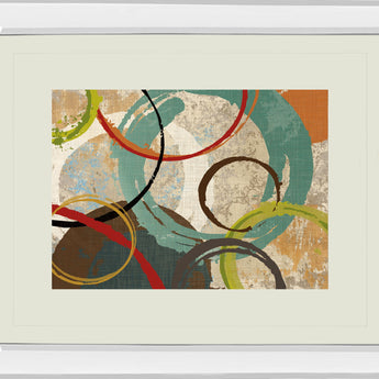Away We Go Il By Katrina Craven - Mirror Framed Print Wall Art - Beige