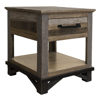 Loft End Table Two Tone Gray / Brown - End Tables at Quality Home Furniture Mesquite