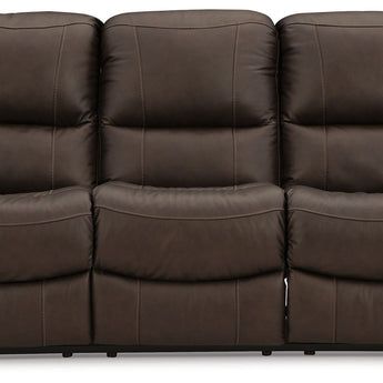 Leesworth - Power Reclining Sofa - Dark Brown