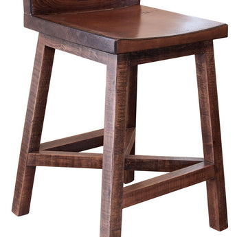 Pueblo Wooden Seat & Base Stool (Set of 2) - Stool Sets at Quality Home Furniture Mesquite