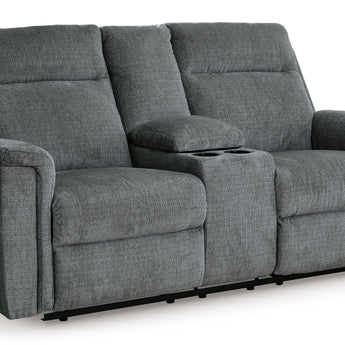 Barnsana - Dbl Power Reclining Loveseat with Console - Gravel