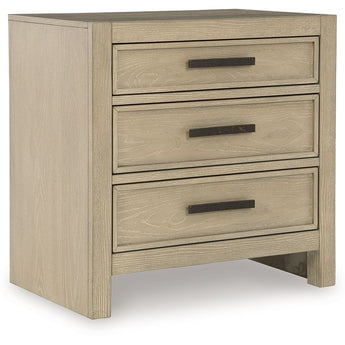 Calmoro - Three Drawer Night Stand - Gray