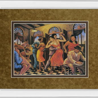 Roadhouse By Sarah Jenkins - Mirror Framed Print Wall Art - Light Brown