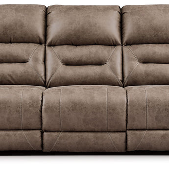 Stoneland - Reclining Sofa - Light Brown