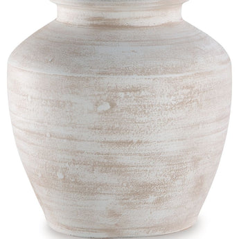 Meadie - 12" Vase - Distressed White