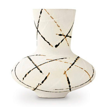 Brockford - Vase - Cream / Black / Brown