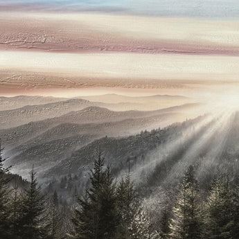 Foggy Horizons - Hand-painted Wrapped Canvas