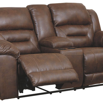 Stoneland - DBL REC PWR Loveseat w/Console - Chocolate
