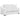 Ashlyn - Loveseat tapizado con brazos inclinados - Blanco