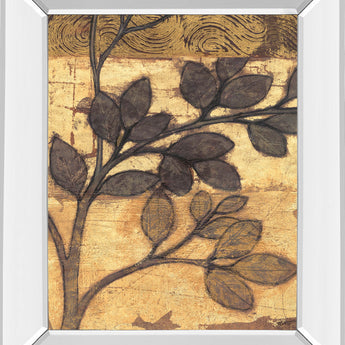 Bronzed Branches Il By Norman Wyatt, Jr. - Mirror Framed Print Wall Art - Light Brown