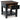 Wildenauer - Marrón/Negro - Mesa auxiliar rectangular