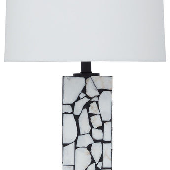 Macaria - Marble Table Lamp - White / Black