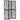 Nailan - 3-Panel Room Divider Folding Screen Open Mosaic - Black