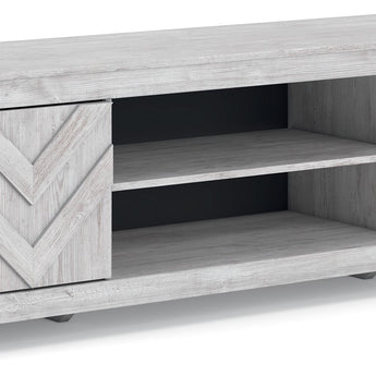 Cayboni - LG TV Stand With Fireplace Option - Whitewash