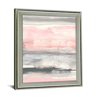 Blushed Horizon Mist - 28" x 34" Framed Wall Art - Pink