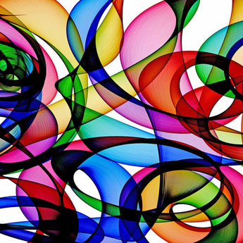 Temp Glass With Foil - Collage Of Colors - Red
