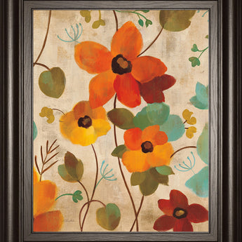 Vibrant Embroidery III By Silvia Vassileva - Framed Print Wall Art - Orange