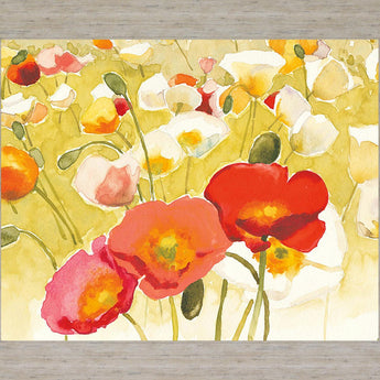 Petal Radiance - 28" x 34" Framed Wall Art - Yellow
