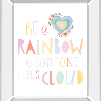 Lets Chase Rainbows II By Jenaya Jackson - Mirror Framed Print Wall Art - White