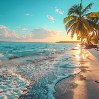 Beautiful Coast (Framed) - Light Blue