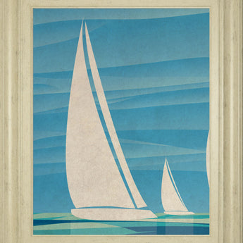 Water Journey I By Dan Meneely - Framed Print Wall Art - Blue
