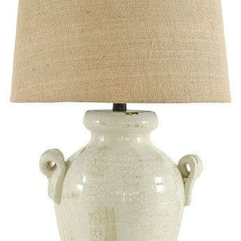 Emelda - Ceramic Table Lamp  - Cream