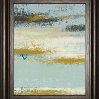 Ocean View By Vindedzis - Framed Print Wall Art - Light Blue