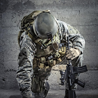 Tempered Glass With Foil - Kneeling Solider - Dark Gray