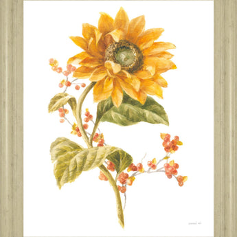 Golden Sunburst - 28" x 34" Framed Wall Art - Yellow