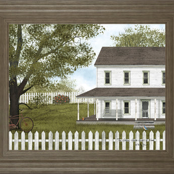 The Green, Green Grass Of Home By Billy Jacobs - Framed Print Wall Art - Green