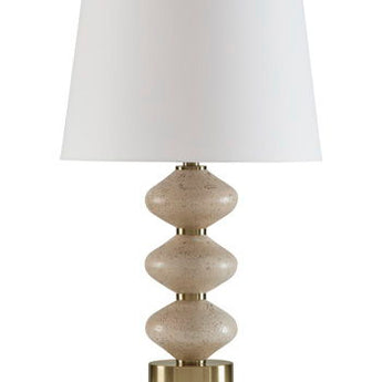 Wardthrone - Poly Table Lamp - Beige / Gold Finish