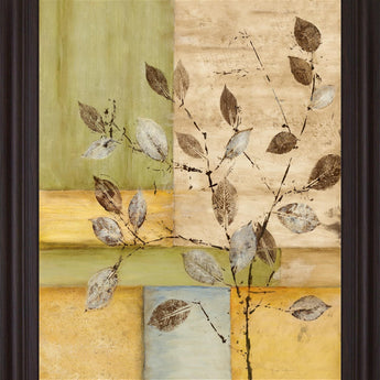 Botanical Harmony - 28" x 34" Framed Wall Art - Green