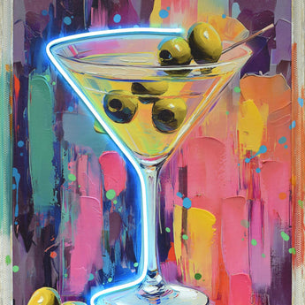 Olive Splash - 21" x 29" Framed Wall Art - Yellow