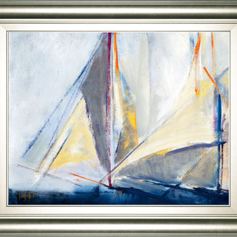 Light Breeze By Torres, M.A. - Framed Print Wall Art - Light Blue