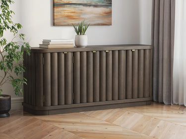 Darimore - Extra Large TV Stand - Burnished Brown