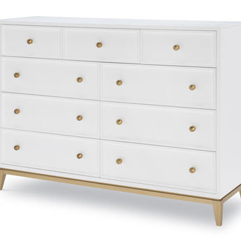 Chelsea - Bureau - White With Gold Accents