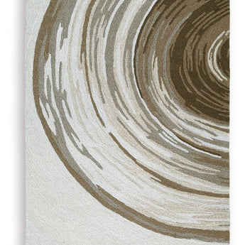 Rizwana - 5' x 7' Rug - Ivory / Brown / Gray