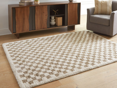 Karamen - 5' x 7' Rug - Taupe / Ivory
