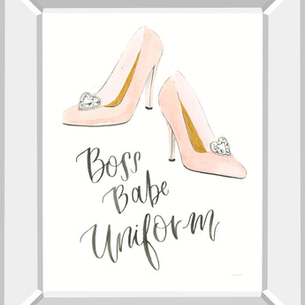 Boss Babe III By Jenaya Jackson - Mirror Framed Print Wall Art - White