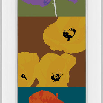 18x42 Pop Poppies By Li-Legger - Yellow