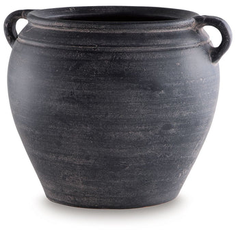 Meadie - 9" Vase - Distressed Black