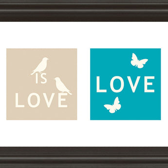 Words Of Kindness Il By The Vintage Collection - Framed Print Wall Art - Blue