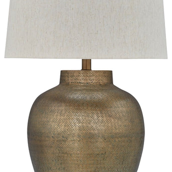 Madney - Metal Table Lamp - Antique Gold Finish