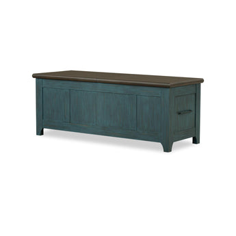 Lake House - Sliding Top Cocktail Table - Sea Glass And Dried Tobacco