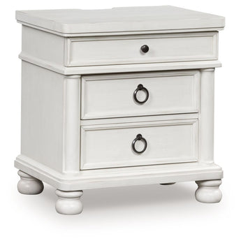 Rowlenstown - Three Drawer Night Stand - Antique White
