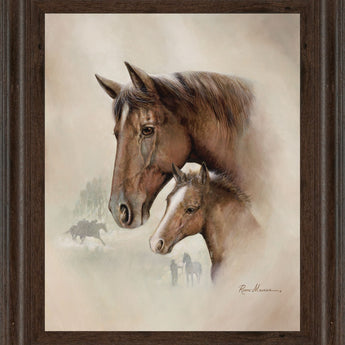 Race Horse I By Ruane Manning - Framed Print Wall Art - Dark Brown