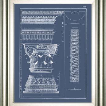 22x26 Column & Cornice Blueprint I By Vision Studio - Blue