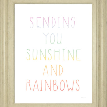 Lets Chase Rainbows VI By Jenaya Jackson - Framed Print Wall Art - White