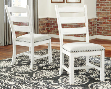 Valebeck - Silla auxiliar de comedor UPH (juego de 2) - Beige/Blanco