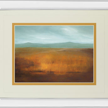 Last Light By Caroline Gold - Mirror Framed Print Wall Art - Orange